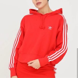 Cherry red Adidas hoodie